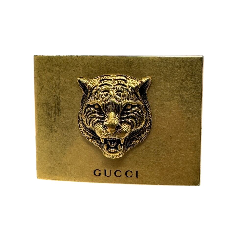 Gucci Blooms GG Supreme Belt Tiger Buckle Floral Canvas Red Leather 90/36 - Picture 4 of 7